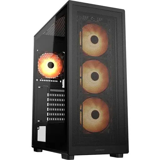 Корпус Cougar MX220 RGB, чорний, без БЖ, Mid Tower, для ATX / Micro ATX / Mini ITX, 1xType-C / 2xUSB 3.0, макс. CPU - 160 мм / VGA - фото 1