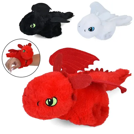 М'яка іграшка-браслет на руку BRA001-02-03 "Дракон" 23см (6903317760985) МІКС - фото 1