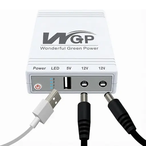 Джерело безперебійного живлення Mini UPS WGP UPS103A 10400mAh 5V/12V/12V, Li-ion 4*2.6Ah, для роутера і медіаконвертера (42-00247) - фото 3