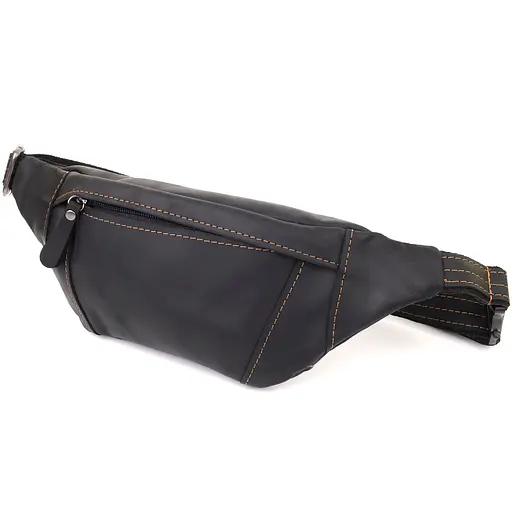 Стильна сумка-бананка для чоловіків із натуральної вінтажної шкіри SHVIGEL 34х12х4 см sum0027508 - фото 11