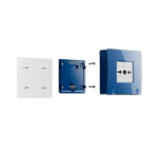 Беспроводная настенная кнопка для активации пожарной тревоги вручную Ajax для жилых объектов Manual Call Point, jeweller, беспроводной, синий - фото 8