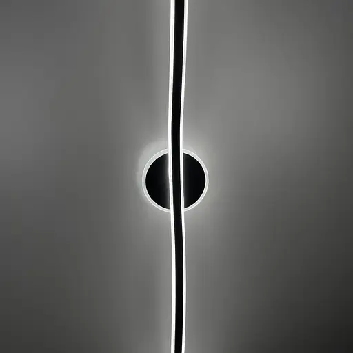 Чорне видовжене хвилеподібне бра 100 см 4000K Арт. WB 31/1000 BK Line F - фото 5