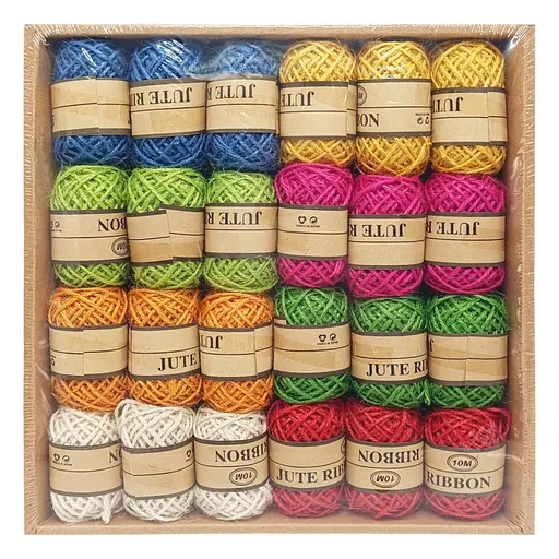 Набор ниток для творчества 006-CIT 10 м 24 мотка, разноцветные