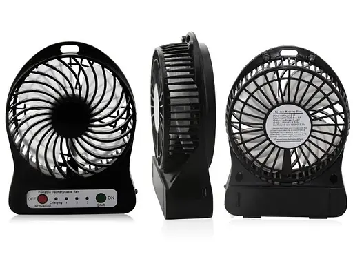 Портативний вентилятор на акумуляторі Portable Mini Fan акумуляторний міні вентилятор 18650 USB - фото 3