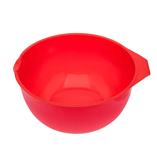 Миска кухонная глубокая пластиковая Ø 22 см H 11.5 см 2.5 л, Kitchette Красный 85352 - фото 3