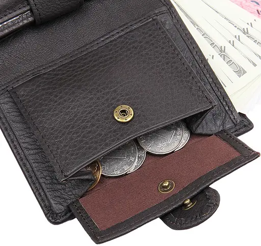 Мужской кожаный кошелек Vintage 9.5х14 см acs0015342 - фото 8