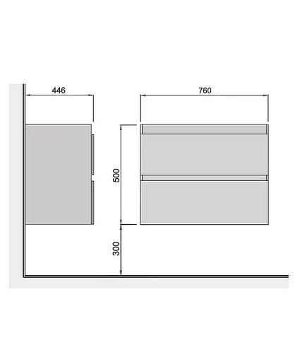 Тумба Мойдодир Unik 80-A під умивальник Білий підвісна Білий - фото 6