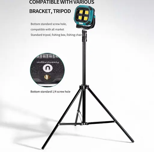 Кемпинговый фонарь W894-1 4COB + 5SMD Power Bank магнит крючок Синий - фото 6