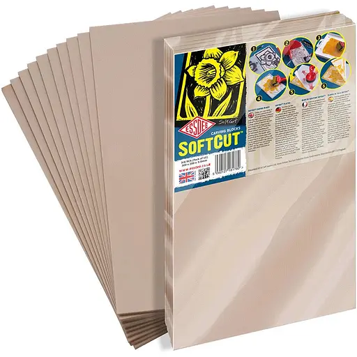 Набор гравюрных блоков Essdee Softcut Carving Blocks 3.0/SC4 300х200х3 мм 10 шт.   - фото 3