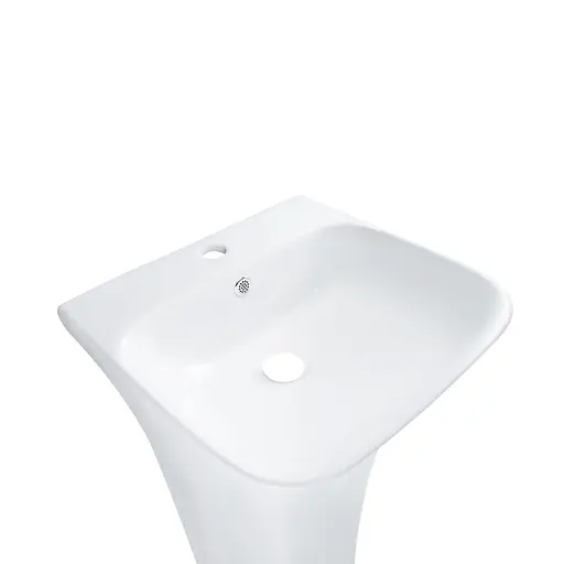 Умивальник підлоговий Qtap Crow 450x435x835 White QT0511G315WN, Білий - фото 4
