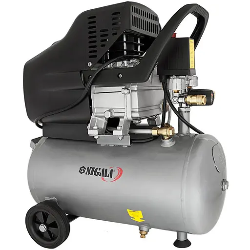 Компрессор одноцилиндровый Sigma 1.8 кВт 230 л/мин 8 бар (7043131) - фото 1