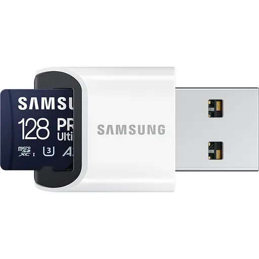 Карта пам'яті Samsung microSDXC PRO Ultimate 128GB Class 10 UHS-I U3 V30 A2 + USB Reader MB-MY128SB/WW [145484] - фото 5