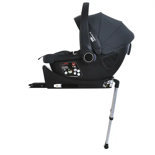 База под автокресло Bambi ME 1176 i-LINE Base i-SIZE R129 с креплением ISOFIX и опорной ногой, Черная - фото 3