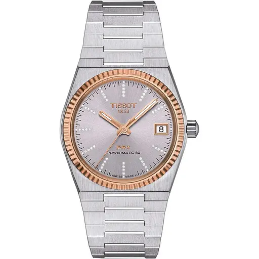 Часы Tissot PRX 35 мм Powermatic 80 Steel & 18k Gold Bezel T931.207.41.336.00