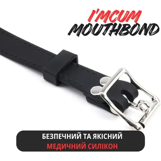 Кляп I’MCUM MouthBond для рольових ігор Чорно-червоний (IM-SM208-red&black) - фото 6