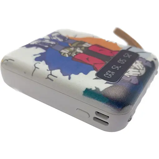 УМБ Power Bank 5000mAh повербанк с экраном и фонариком 4 в 1 Kaws (11224) - фото 4