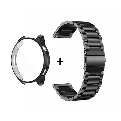 Комплект Tamister для годинника Amazfit GTR4 чорний (чохол + ремінець Rolex design 22 мм) - фото 2