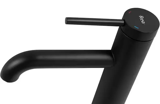 Смеситель для умывальника Rea Spot низкий black REA-B2012 Черный матовый - фото 5