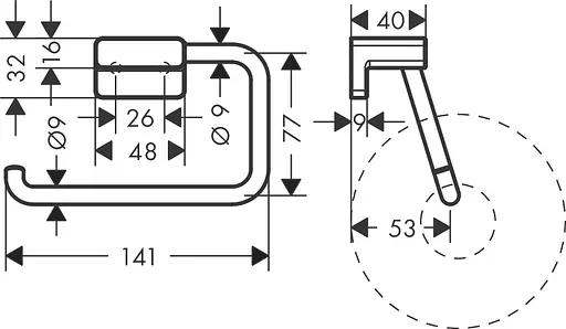 Держатель туалетной бумаги Hansgrohe AddStoris Matt White 41771700 Белый матовый - фото 2