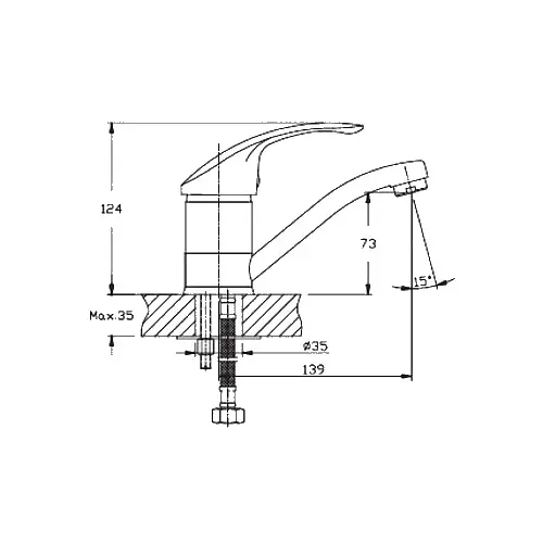 Змішувач для кухні Haiba MARS 004 HB0249 - фото 2