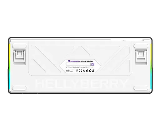 Клавіатура ігрова механічна HATOR HK-60-WV Wireless Hellyberry Switch USB, 2,4 ГГц, Bluetooth 5.3 White-Violet - фото 4