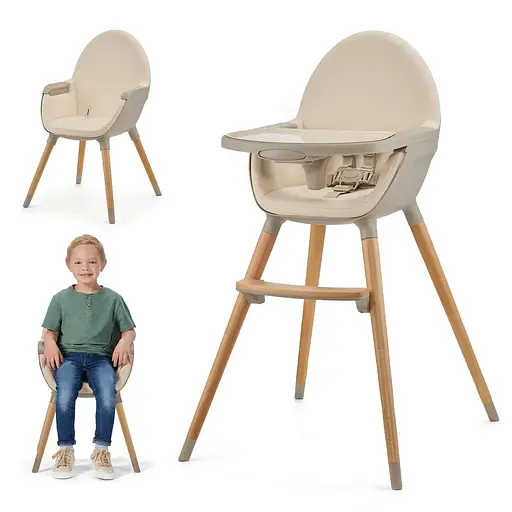 Стульчик для кормления 2 в 1 Kinderkraft Fini 2 Beige (KHFINI02BEG0000) - фото 2