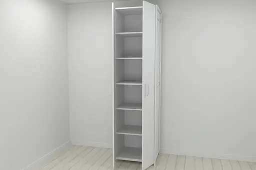 Шкаф Гардероб Уни секция 7 серии Конект Ferrum-decor 220x60x50см Белый металл ДСП Белый 16 мм (FRD-104567)