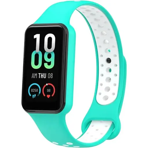 Ремешок DK для Xiaomi Amazfit Band 7 Silicone Sport Band Nike (mint / white)