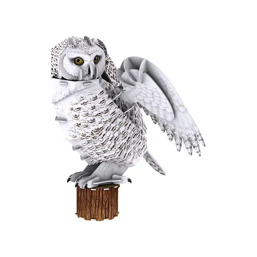 Пазл Cubic Fun Тривимірна головоломка-конструктор Зникаючі тварини Сніжна сова (DS1079h) - фото 2