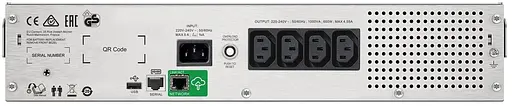 APC Джерело безперебійного живлення Smart-UPS C 1000VA/600W, RM 2U, LCD, USB, SmartConnect, 4xC13 - фото 6