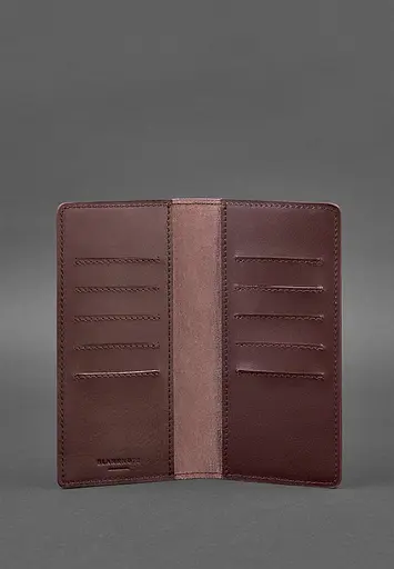 Шкіряне портмоне-купюрник 11.0 бордове - фото 4