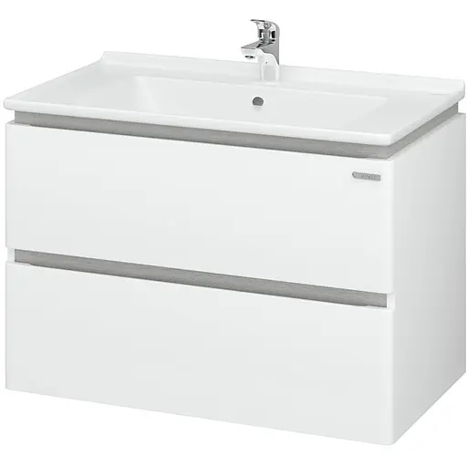 Тумба з умивальником Sanwerk Амата Air 80 Білий з умивальником Меркур MV0000793 Білий - фото 1