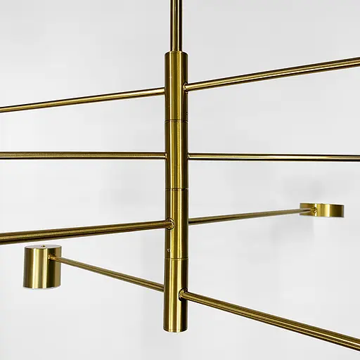 Сучасна латунна LED люстра FLEA з ріжками, що регулюються по осі | Арт. DE 31/8 AB | Line F - фото 7