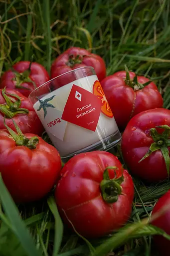 Свічка Листя томатів Мініатюри 130 мл Соєвий віск - фото 2