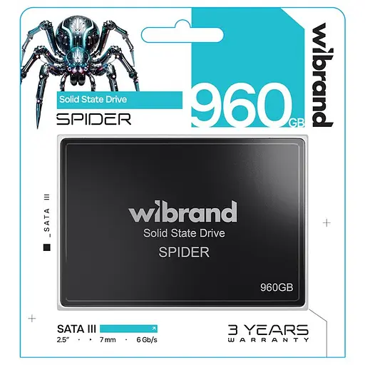 Накопичувач SSD Wibrand Spider 960 GB 2.5" 7 mm SATAIII Bulk - фото 2