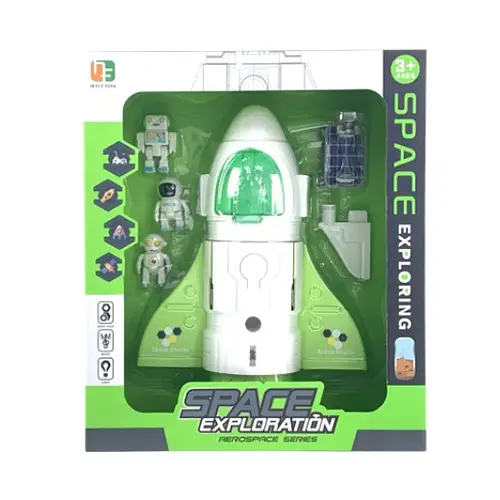 Набір з фігурками 532 Космічна ракета, звук, світло, пара, фігурки, в коробці (6967117400076) - фото 1