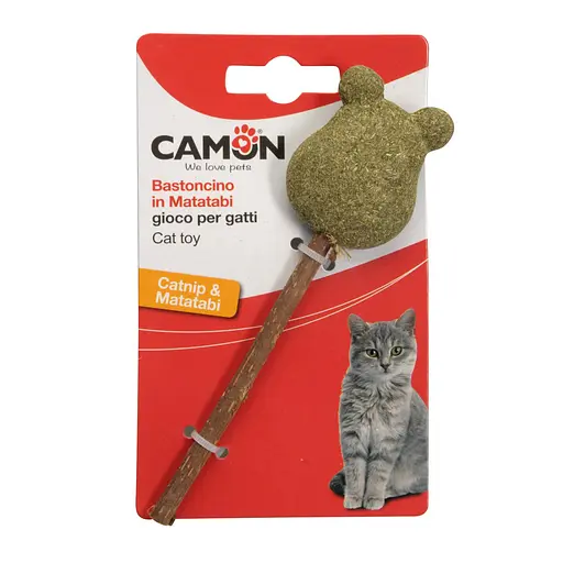 Игрушка для кошек Camon палочка Мататаби с фигурками из кошачьей мяты 14 см в ассортименте (AG109) - фото 3