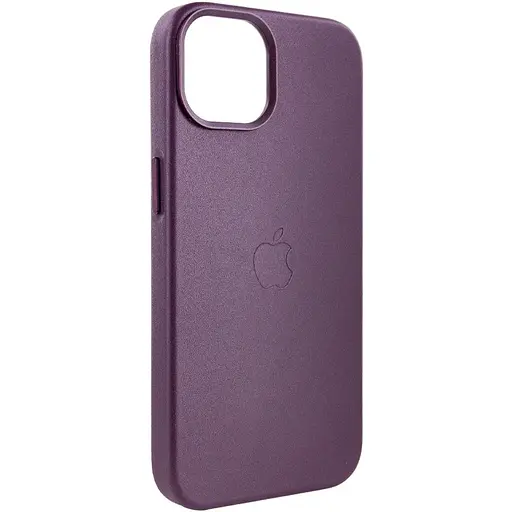 Шкіряний чохол Epik Leather Case AA Plus with MagSafe для Apple iPhone 14, 6.1 Dark Cherry - фото 4