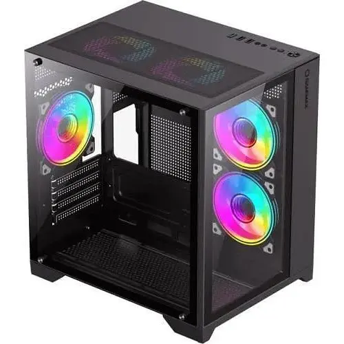 Корпус GameMax Infinity Mini чорний, без БЖ, Mini Tower, Micro ATX / Mini ITX, 1хUSB 3.0, 2хUSB 2.0, 358х275х373 мм, 3.6кг - фото 1