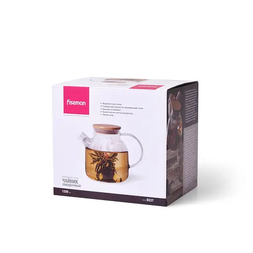 Чайник для заваривания Fissman со стальным фильтром 1.2 л (6537) - фото 4