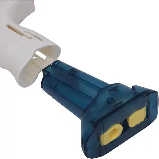 Дитячий водяний пістолет Zippy, пускова установка для водяного пістолета Agua Shoot Electric 21 см зі шлангом - синій та білий - фото 5