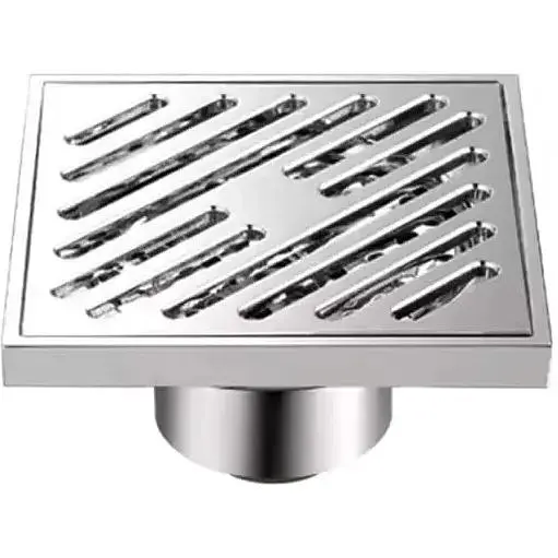 Трап для душу вертикальний Gappo G81050 латунь 100x100 мм хром - фото 1