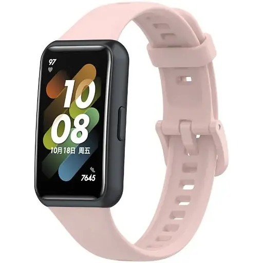 Ремінець DK для Huawei Band 7 Silicone Sport Band Classic (pink) - фото 2