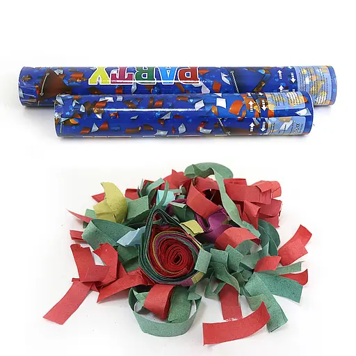 Хлопавка пневматична Серпантин, 30 см, папір