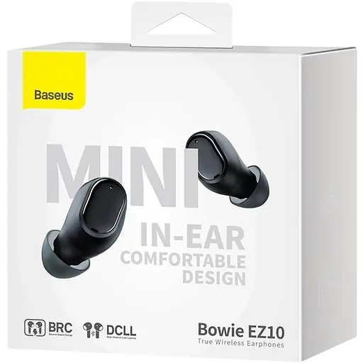 Бездротові навушники Baseus Bowie EZ10 True wireless Bluetooth Earphones Black (2037535188) - фото 7