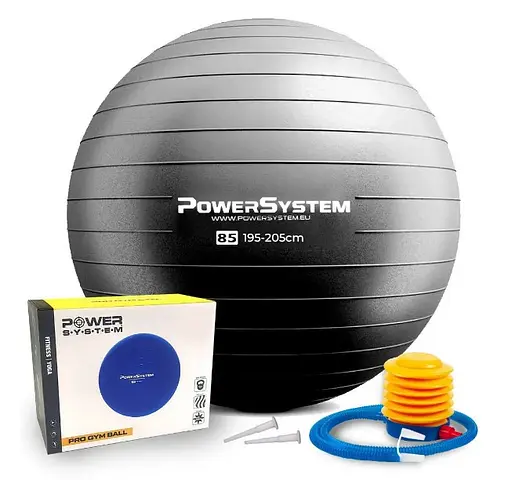 М'яч для фітнесу (фітбол) Power System PS-4018 Ø85 cm PRO Gymball Black (4018BK-0) - фото 1