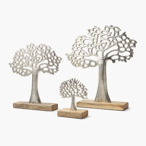 Декор алюминиевый MBM HOME Дерево на подставке серебряный100х50х135 мм (DH-ST-39 S SILVER) - фото 6