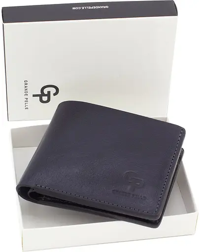 Чоловічий шкіряний гаманець Grande Pelle acs0029492 - фото 6