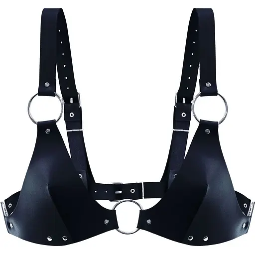 Лиф из натуральной кожи Feral Feelings - Bikini Top Black