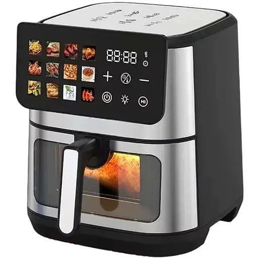 Аерофритюрниця T.K.Line TK00263 з регулюванням температури антипригарною чашею 4 л 1500 Вт Чорний - фото 1